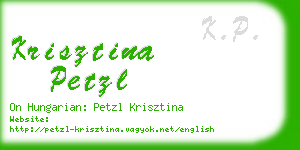 krisztina petzl business card